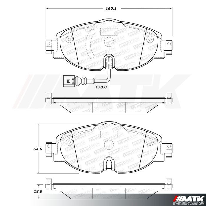 plaquette de frein avant VW Golf7 - T-ROC - Tiguan