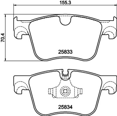 Plaquette de frein AV - P 308 Mod 2013/ C4 | 05P1853 | 05P2025 | GDB2035 | LPR|