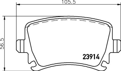 Plaquette de frein AR VW GOLF 5-6 | PASSAT | CADDY TIGUAN | 05P1219 - GDB1551 | LPR |