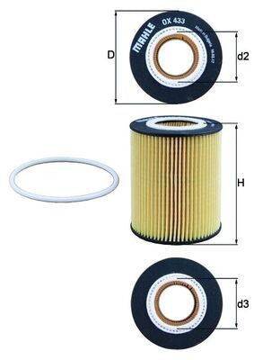 Filtre à huile LAND ROVER FREELANDER II/VOLVO S60 S80 V60 V70 XC60 | OX433D |